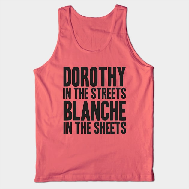 GOLDEN GIRLS - DOROTHY IN THE STREETS Tank Top by YellowDogTees